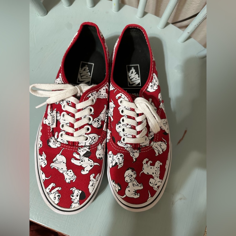 Vans X Disney Women’s Red Dalmatian Print Shoes